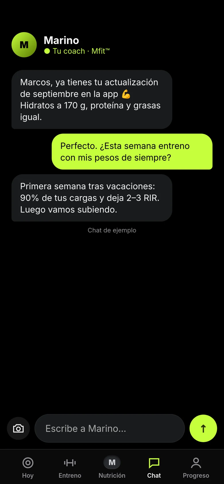 Chat con Marino